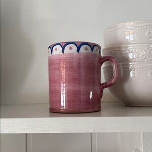 Beautiful Pink Italian Ceramic Mug